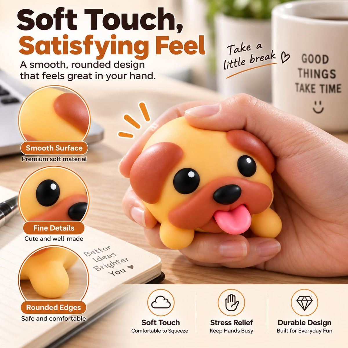 Silly Pup Tongue-Pop Fidget 🐶 Squeeze Away Desk Stress