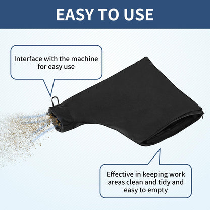 Zippered Miter Saw Dust Bags 🪚 – 2-Pack with Adjustable Wire Support for 1.5"–2" Dust Ports