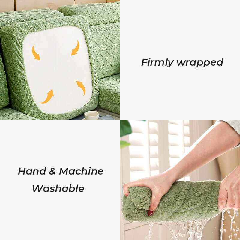 Cozy Plush Stretch-Fit Sofa Slipcover | Soft Warmth & Elevated Living Room Style ✨