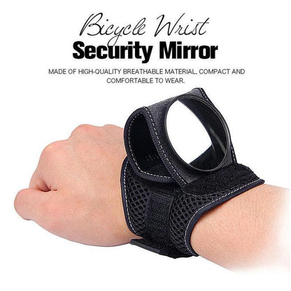 🚴👀 Adjustable Wrist-Mounted Cycling Mirror – See Behind You Without Turning Around