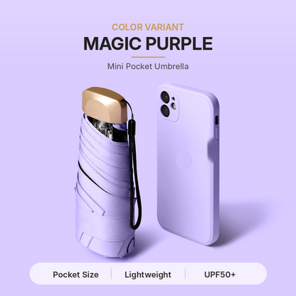 ☔ Pocket Capsule Umbrella – Compact 2-in-1 Rain & Sun Protection