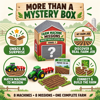 🚜 Farm Machine Missions Mystery Box – 8 Working Vehicles & Real Farm Jobs 🌾