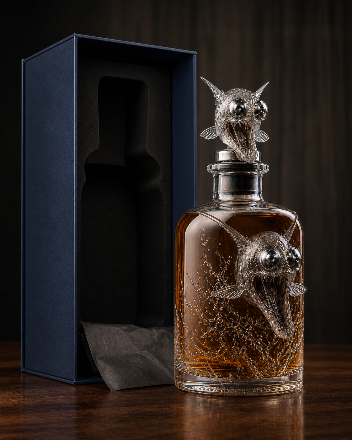 🌊 Night Stalker Deep-Sea Whiskey Decanter – 3D Collector Bottle