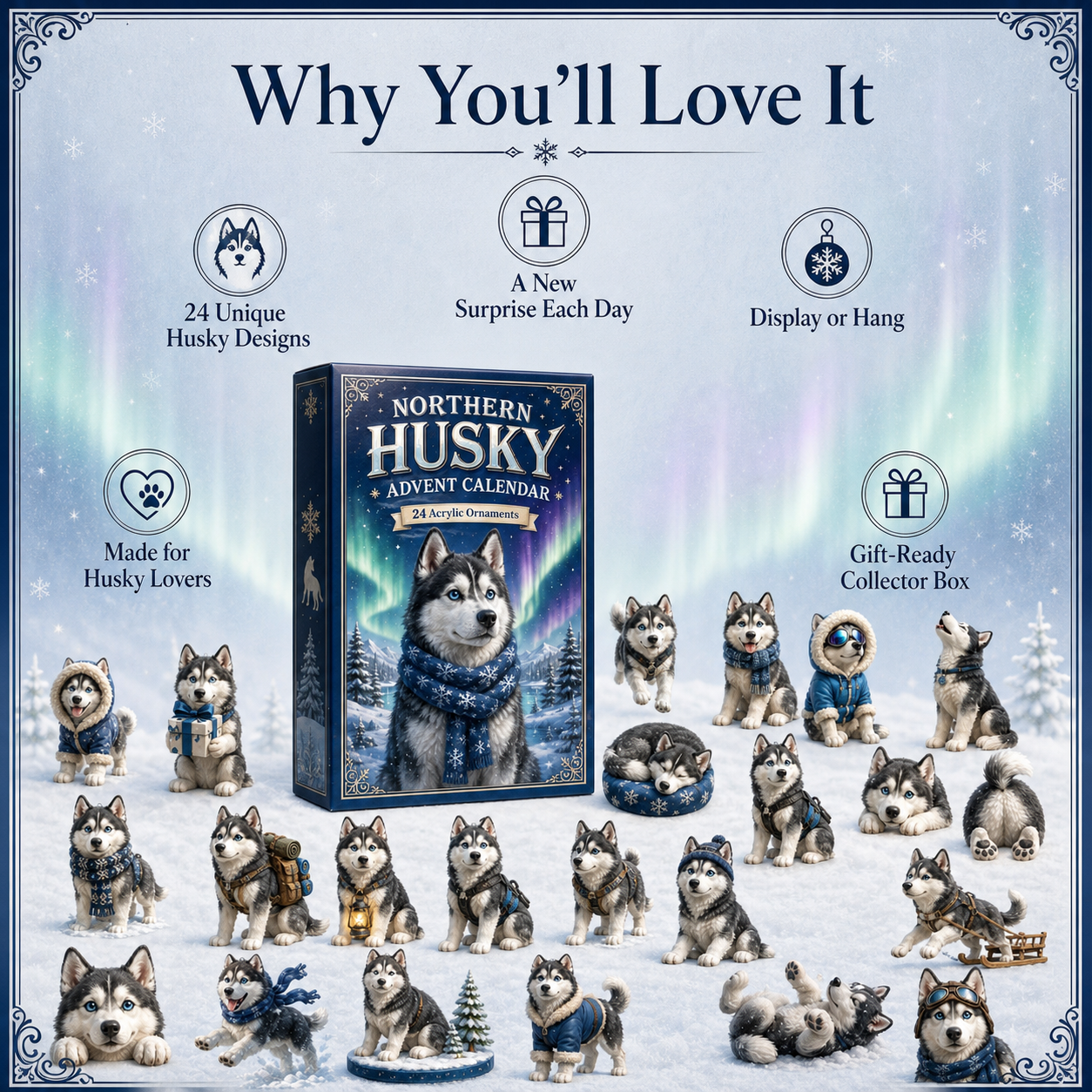 🐺❄️ Northern Husky Advent Calendar 2026 – 24 Days of Husky Christmas Surprises 🎄