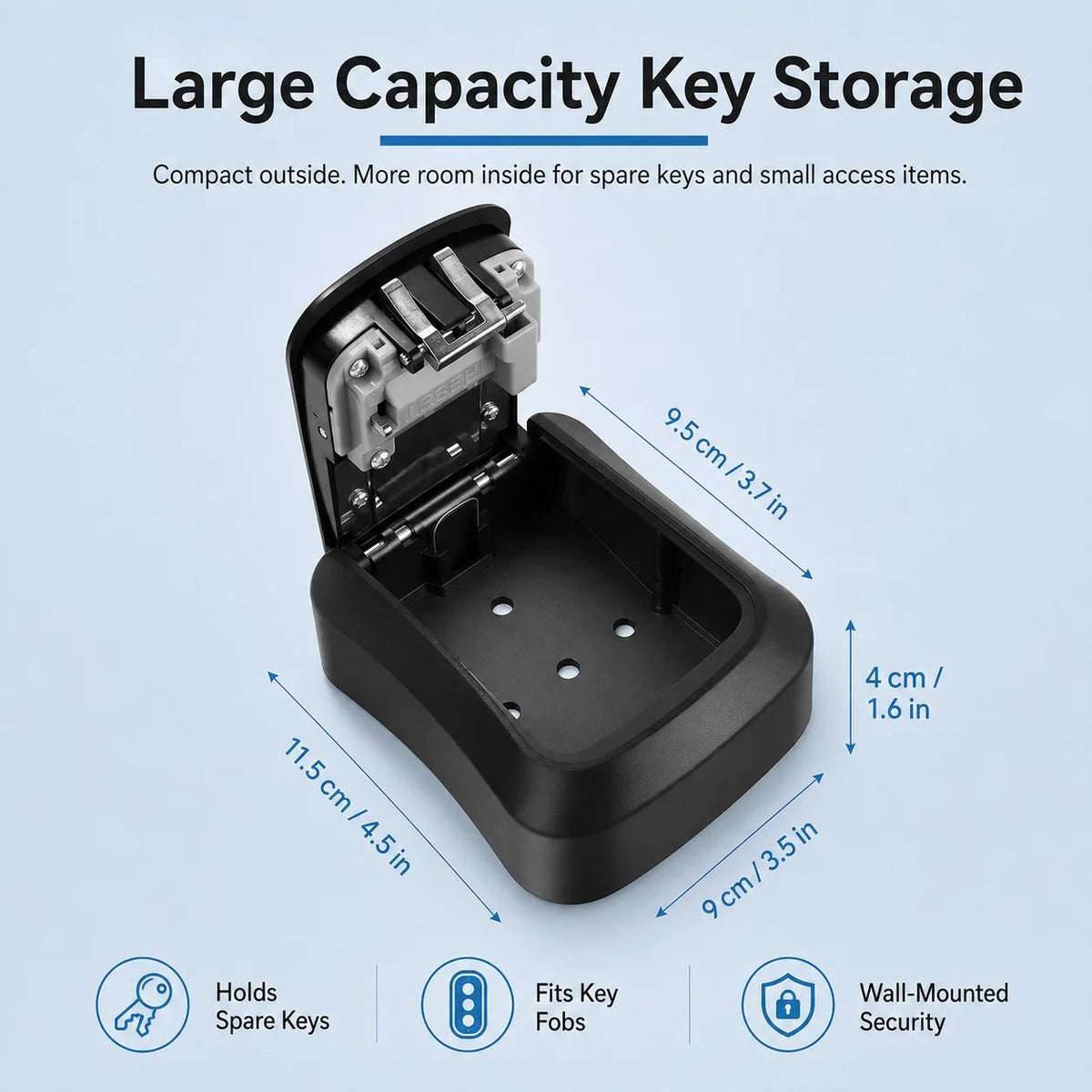 4-Digit Wall-Mounted Key Lock Box 🔐 – Secure Spare Key Storage
