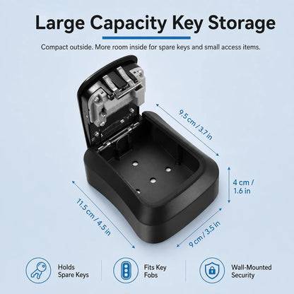 4-Digit Wall-Mounted Key Lock Box 🔐 – Secure Spare Key Storage