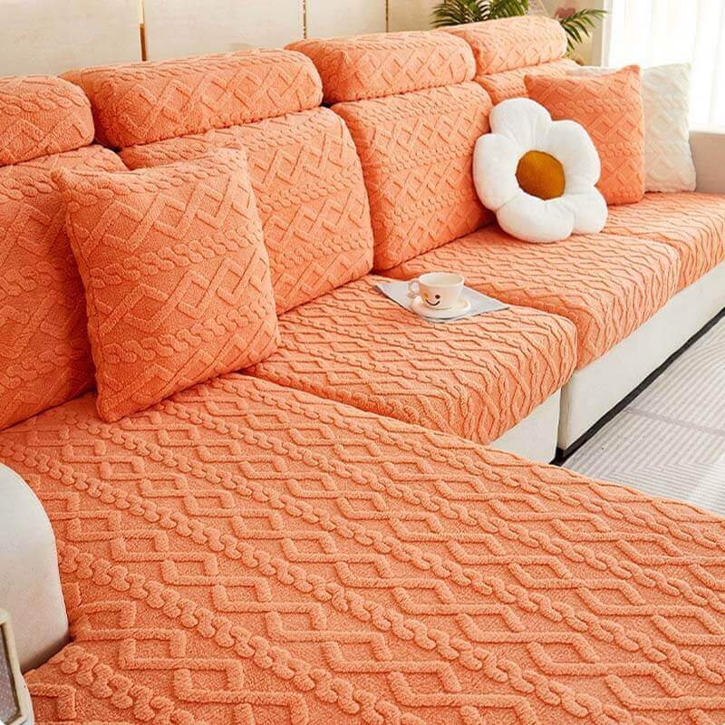 Cozy Plush Stretch-Fit Sofa Slipcover | Soft Warmth & Elevated Living Room Style ✨
