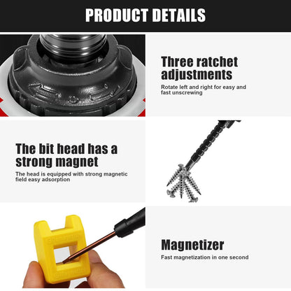 13-in-1 Ratcheting Screwdriver 🔧 – Versatile Multi-Bit Repair Tool