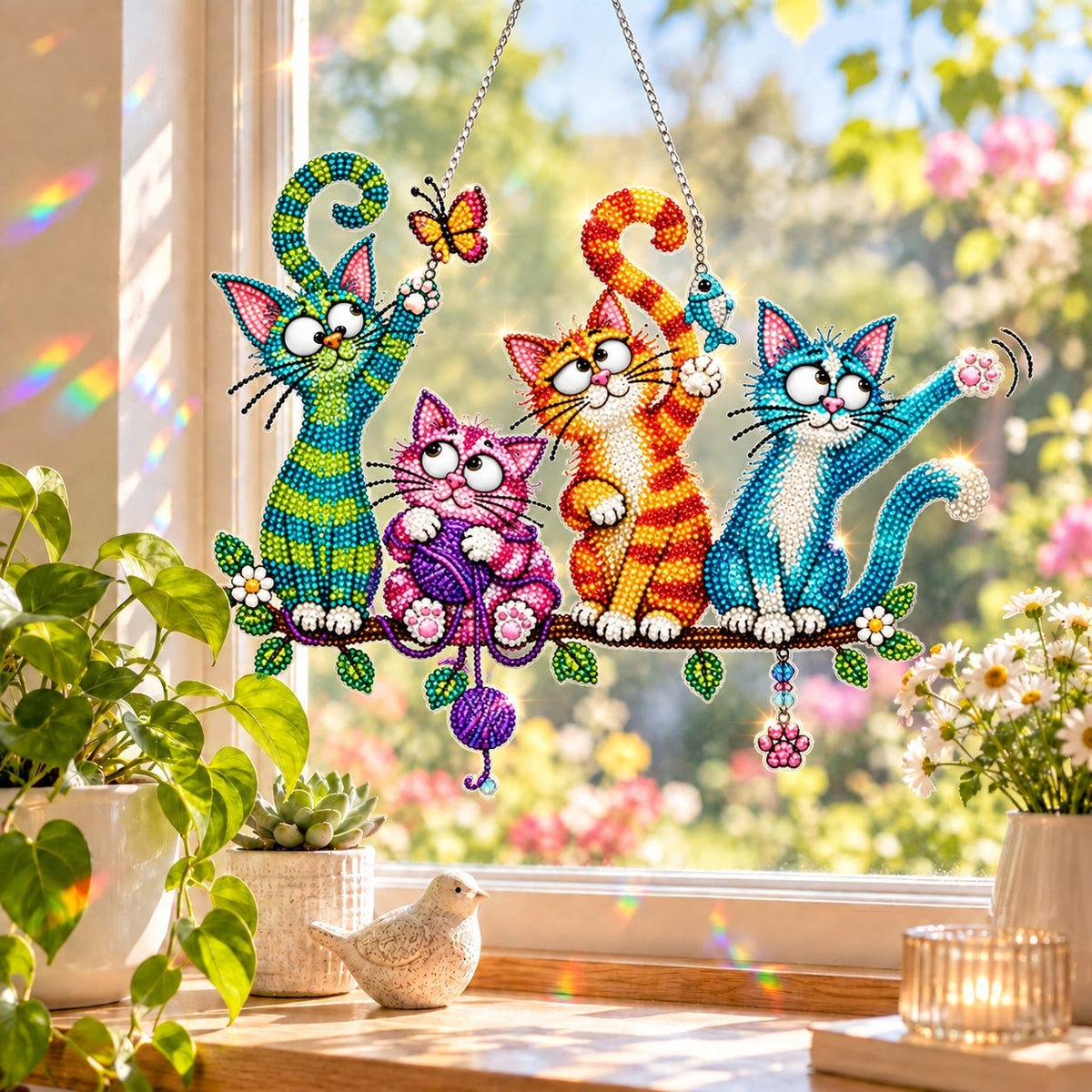 💯🐦✨ Sunny Birds Diamond Art Suncatcher DIY Kit