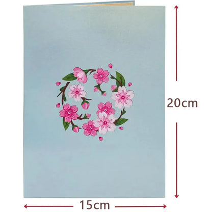 🌸 Forever Bloom Cherry Blossom Pop-Up Card with Personalized Love Message 💌 3D Keepsake Gift for Romantic Moments 🎁