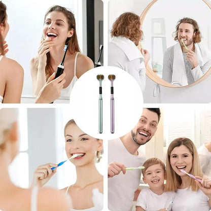 🪥 360° Triple-Sided Toothbrush – Multi-Angle Teeth Cleaning Design