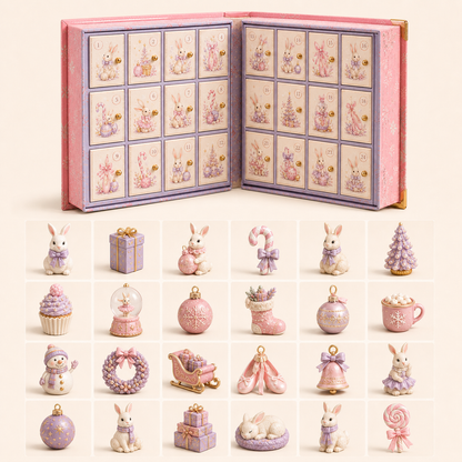 🎄 Merry Menagerie: 24 Days of Tiny Christmas Joy | Animal Miniature Countdown Box – 6 Collector Editions