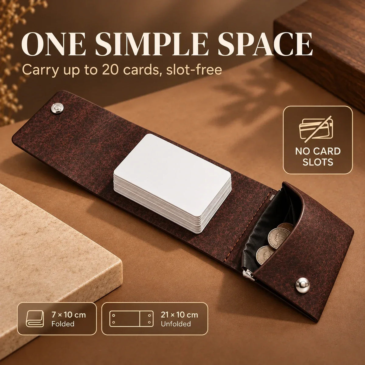 👜 Retro Trifold Wallet – Compact Design with Easy-Access Coin Pocket