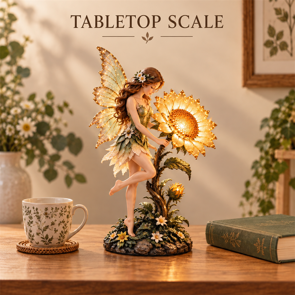 🧚🌻 Enchanted Sunflower Fairy Light – Whimsical Garden Fairy LED Figurine