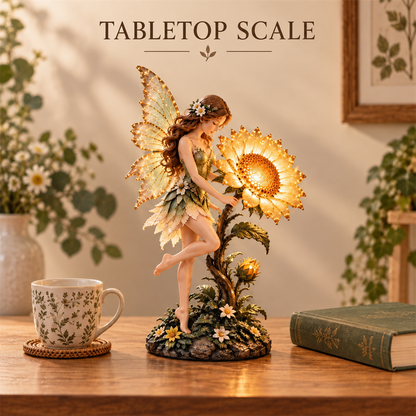 🧚🌻 Enchanted Sunflower Fairy Light – Whimsical Garden Fairy LED Figurine
