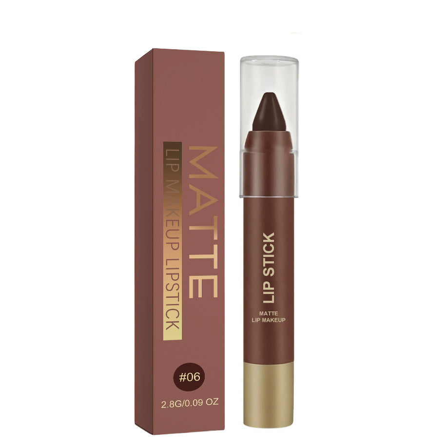 6pcs/set Long-lasting Matte Brown Lipstick
