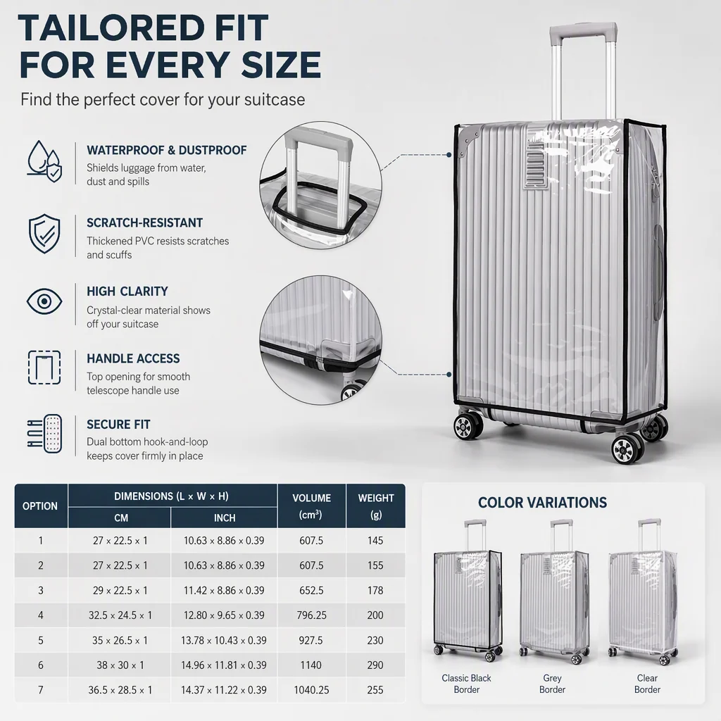 🧳 Waterproof Luggage Cover – Scratch-Resistant Travel Protection | Special Sale