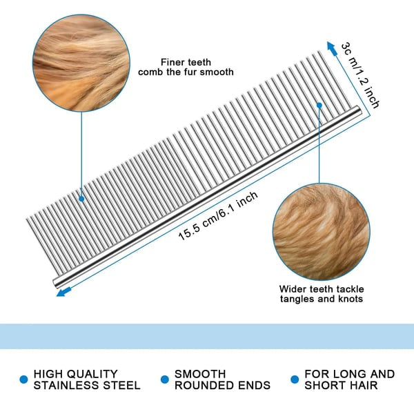 🐾 Professional Deshedding Tool for Dogs & Cats – Gentle Grooming for Loose Fur