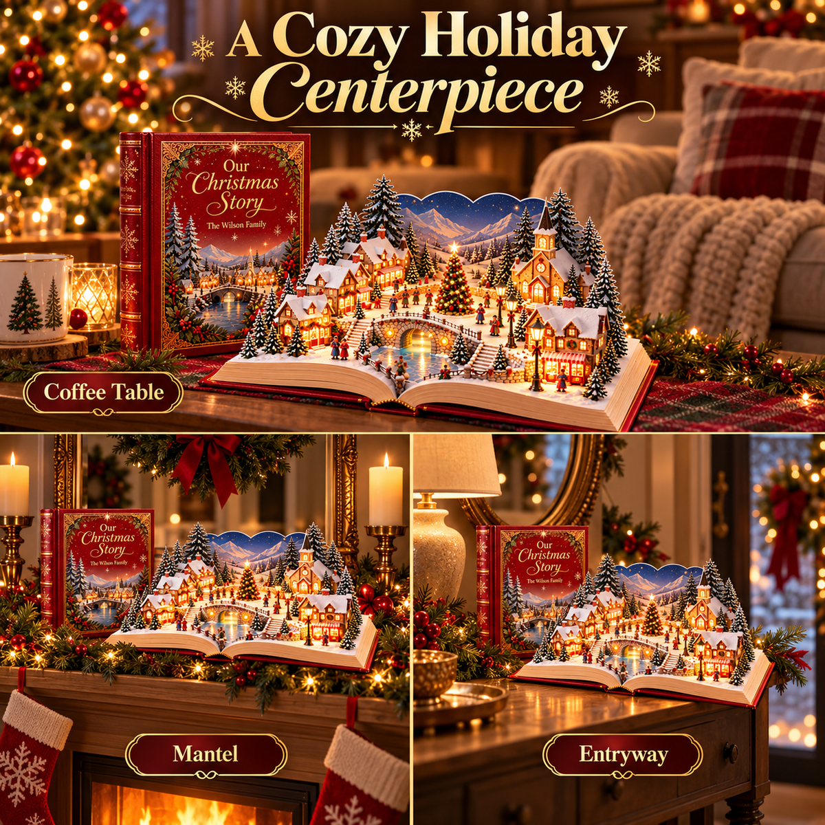 Light-Up Christmas Village Storybook