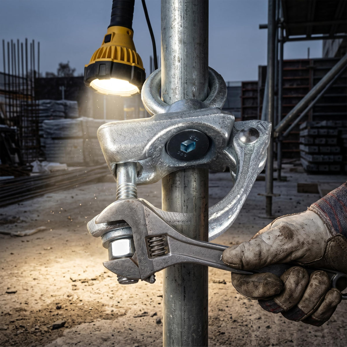 🏗️ Heavy-Duty Scaffolding Pipe Clamp – Galvanized 48mm Hanging Bracket