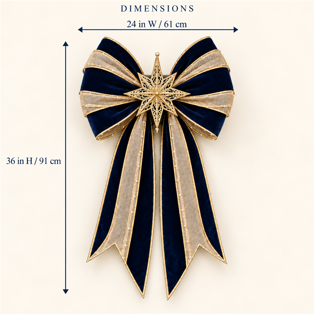 ✨ Oversized Light-Up Christmas Door Bow | 6 Festive Styles