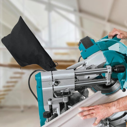 Zippered Miter Saw Dust Bags 🪚 – 2-Pack with Adjustable Wire Support for 1.5"–2" Dust Ports