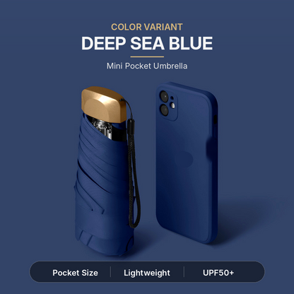 ☔ Pocket Capsule Umbrella – Compact 2-in-1 Rain & Sun Protection