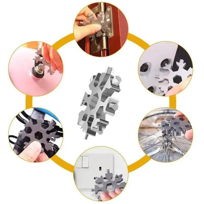 ❄️ Pocket Snowflake Multi-Tool | 18 Functions in Your Hand