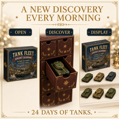 Last Day 50% OFF-🪖 24 Days of Tanks Advent Calendar – 24 Unique Tanks, 24 Days of Armored Legends 🎄