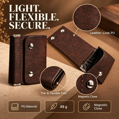 👜 Retro Trifold Wallet – Compact Design with Easy-Access Coin Pocket