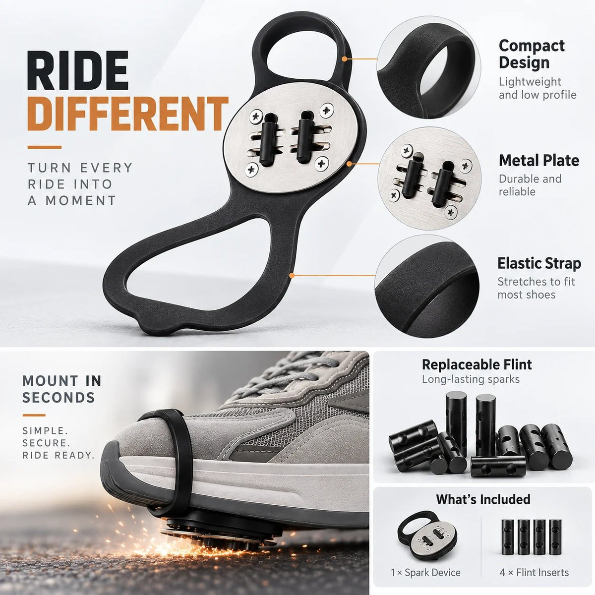 💯RoadFlare Motorcycle Boot Spark Sliders