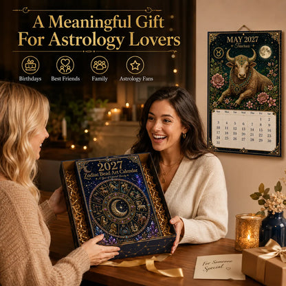 🌙💫 A Year Written in the Stars— Beginner-friendly DIY bead art calendar kit '12 Zodiac Signs 2027’💕