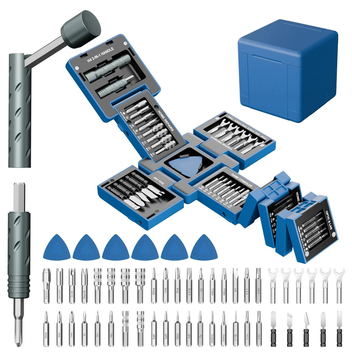 🎉3.15' Compact Transformable Precision Tool Kit – 2-in-1 Torque Handle & Modular Electronics Repair Set