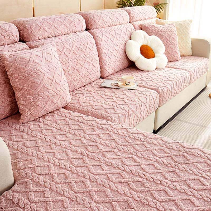 Cozy Plush Stretch-Fit Sofa Slipcover | Soft Warmth & Elevated Living Room Style ✨