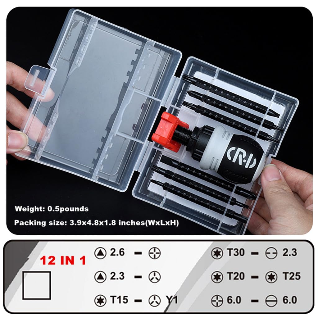 13-in-1 Ratcheting Screwdriver 🔧 – Versatile Multi-Bit Repair Tool