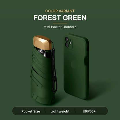 ☔ Pocket Capsule Umbrella – Compact 2-in-1 Rain & Sun Protection