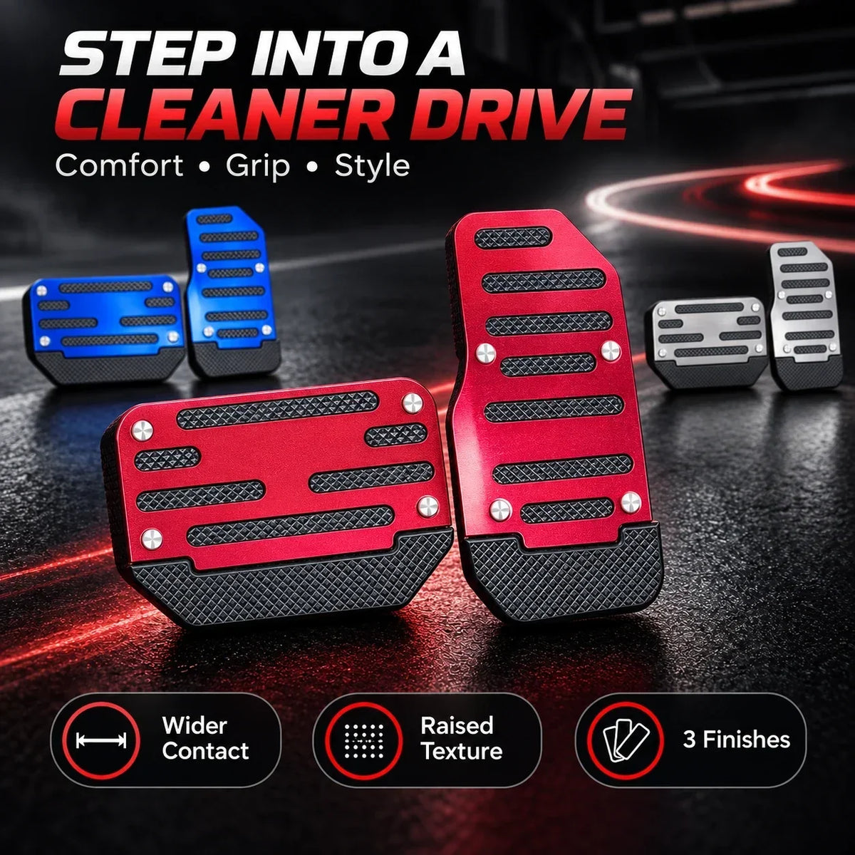 🚗Universal 2-Piece Anti-Slip Pedal Covers for Automatic Cars – Brake & Accelerator