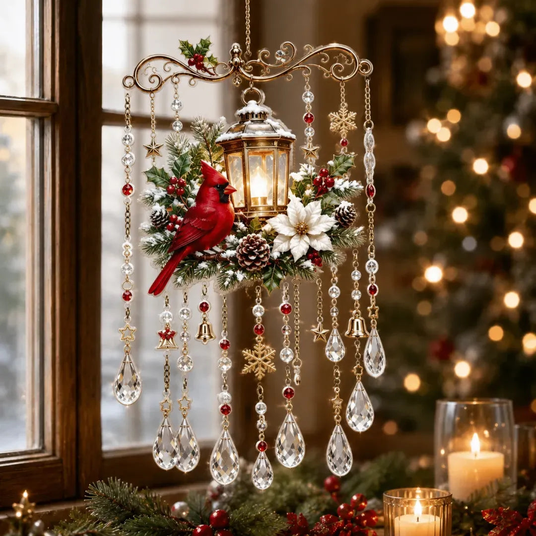 Handmade Christmas stained window decorations