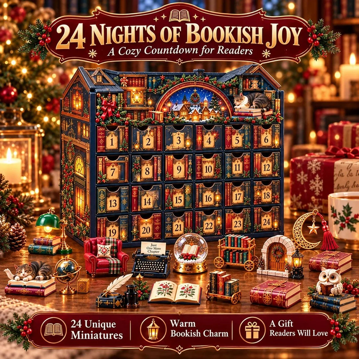 🔥HOT SALE🔥 49% OFF – 📚 24 Nights of Bookish Joy Advent Calendar | 24 Unique Mini Literary Treasures for Readers & Book Lovers 🎄