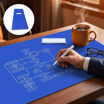 Double-Sided Blueprint Desk Pad 📐 – Creative Workspace Mat for Home & Office