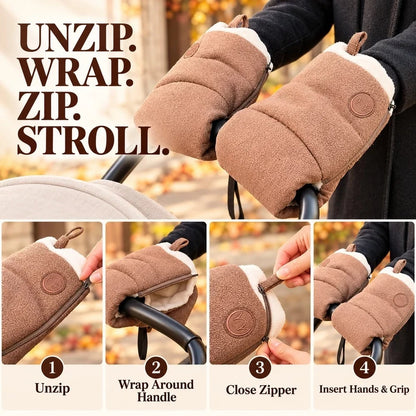 Cozy Stroller Hand Warmers 🧤 – Comfortable Handlebar Mitts for Cold Days