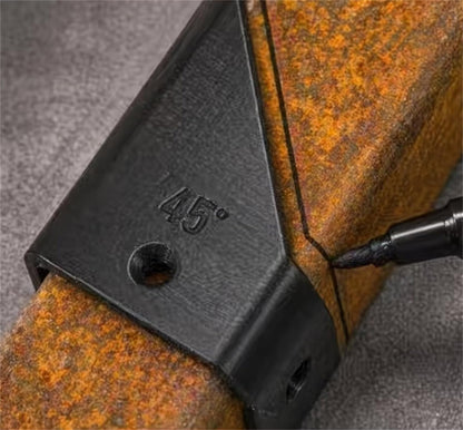 45° Steel Pipe Beveling Guide 🛠️ – Precision Square Tube Cutting Jig