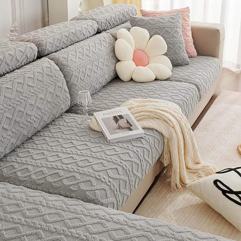 Cozy Plush Stretch-Fit Sofa Slipcover | Soft Warmth & Elevated Living Room Style ✨