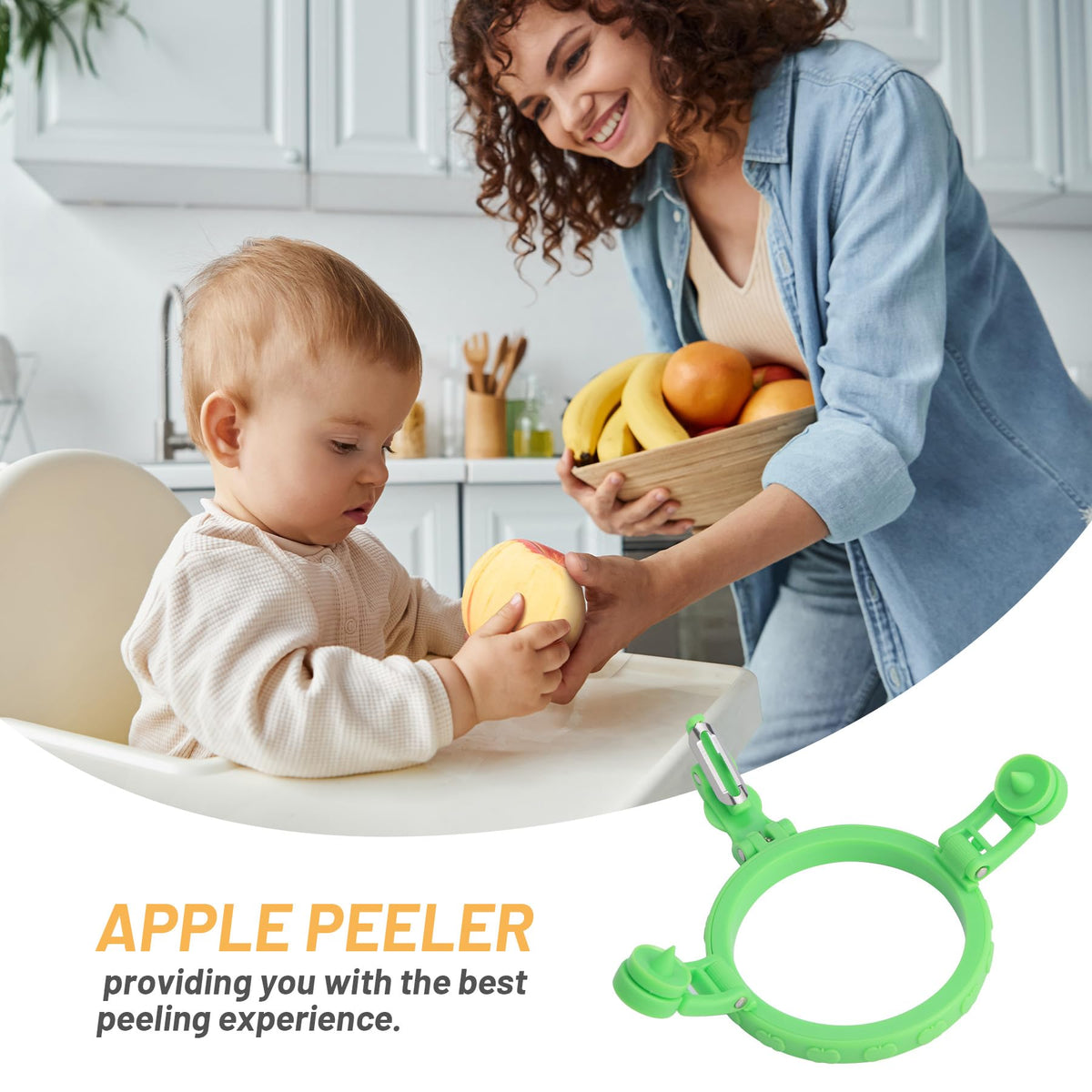 Rotary Apple & Pear Peeler 🍎 – Easy Manual Fruit Prep Tool