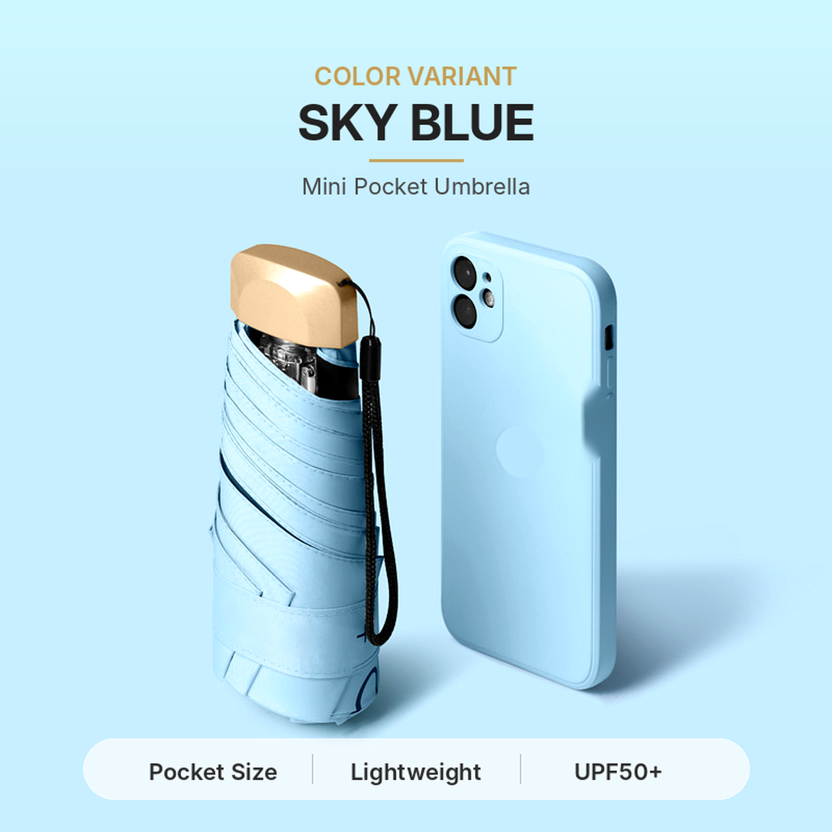 ☔ Pocket Capsule Umbrella – Compact 2-in-1 Rain & Sun Protection