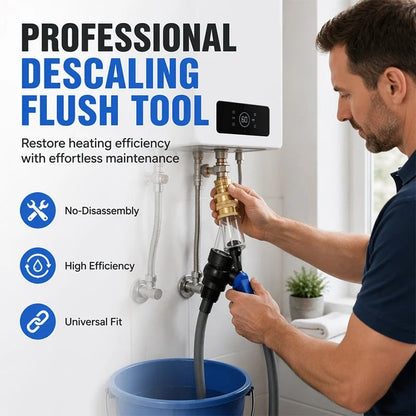 No-Disassembly Water Heater Cleaning Tool 💧 – For Gas & Electric Systems