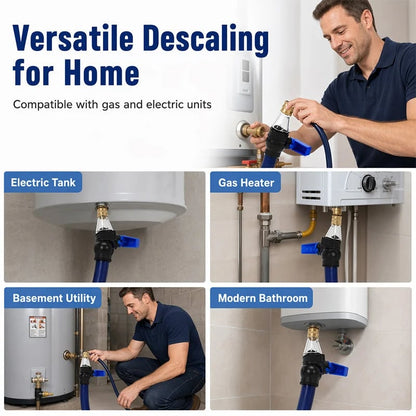 No-Disassembly Water Heater Cleaning Tool 💧 – For Gas & Electric Systems