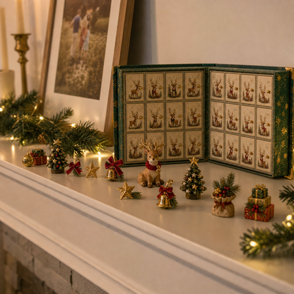 🎄 Merry Menagerie: 24 Days of Tiny Christmas Joy | Animal Miniature Countdown Box – 6 Collector Editions