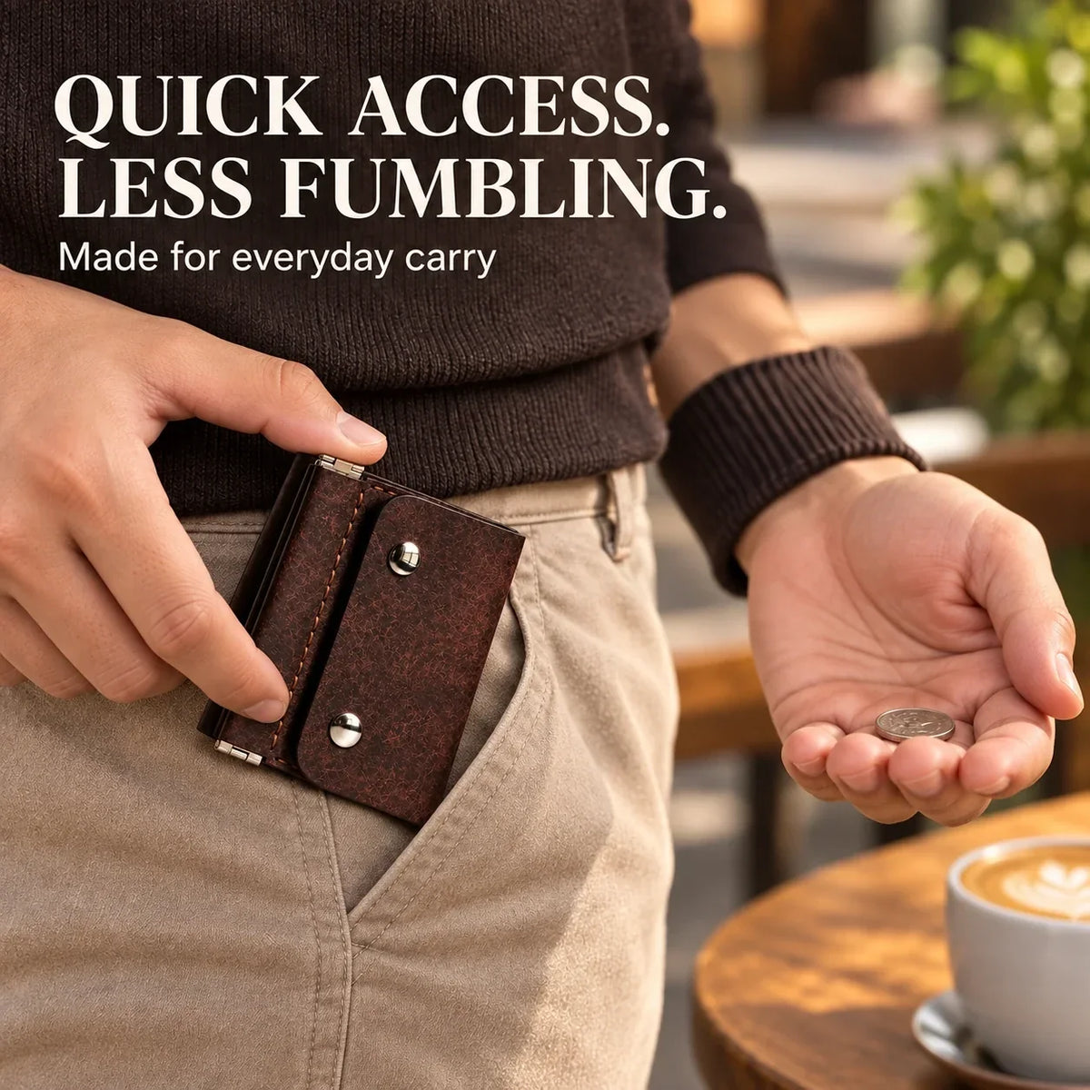 👜 Retro Trifold Wallet – Compact Design with Easy-Access Coin Pocket