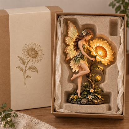 🧚🌻 Enchanted Sunflower Fairy Light – Whimsical Garden Fairy LED Figurine